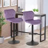Tabouret de bar de cuisine moderne et réglable en tissu Voir les images du produit 7