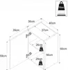 A technical drawing of a cabinet with dimensions and weight limits indicated. Produktbild-Vorschau