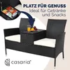 CASARIA®  Panchina da Giardino Poly Rattan 143x64x88cm Anteprima dell’immagine prodotto 7