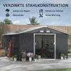 Prístrešok Outsunny s kovovým základom, sivý, 340 x 386 x Náhľad obrázku produktu 4