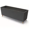 Květinový truhlík s nožičkami antracit 77x30 cm Hladká Náhled obrázku produktu 1