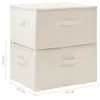 Aufbewahrungsboxen 2 Stk. Stoff 43x34x23 cm Creme Produktbild-Vorschau 11