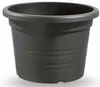A dark gray plastic planter pot is shown against a white background. Náhled obrázku produktu
