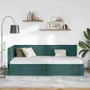 vidaXL Rohový rám postele s čelom tmavozelený 100 x 200 cm Náhľad obrázku produktu 3