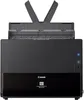 A black Canon imageFORMULA DR-C225II scanner is shown from the front. Voir les images du produit