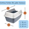 2er Set Katzenklo Hoher Rand Extra hohe Katzentoilette Produktbild-Vorschau 7