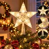 LED Baumspitze Stern Weihnachtsbaumspitze 10 LEDs Batterie Produktbild-Vorschau 1