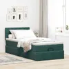 Ottoman-Bett mit Matratze & LEDs Dunkelgrün 90x190 cm Samt Produktbild-Vorschau 4