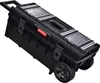 A black rolling tool box with two transparent panels on top. Náhled obrázku produktu