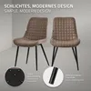 ML-Design Esszimmerstühle 6er Set, Braun, Sitzfläche aus Produktbild-Vorschau 3
