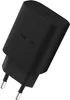 A black Nokia USB-C wall charger with European plug pins. Produktbild-Vorschau