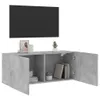 vidaXL Szafka ścienna pod TV betonowa szara 100x30x41 cm Podgląd zdjęcia produktu 4