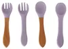 Kinder-Silikon-Utensilien-Krabben-Set, 9-teilig, lila Produktbild-Vorschau 8