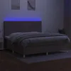 Boxspringbett mit Matratze & LED Taupe 200x200 cm Stoff Produktbild-Vorschau 4