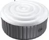 A white and gray inflatable hot tub cover is shown from a slightly elevated side angle against a white background. Produktbild-Vorschau