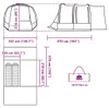 vidaXL Tenda auto 2 persone grigio e arancione impermeabile Anteprima dell’immagine prodotto 8