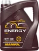 A dark gray plastic jug of Mannol Energy 5W-30 motor oil with yellow and white graphics. Produktbild-Vorschau