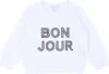 Weißes, mädchenhaftes Sweatshirt Bonjour 6-7 Jahre Produktbild-Vorschau 1