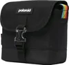 A black Polaroid camera bag with a rainbow-colored strap detail. Podgląd zdjęcia produktu