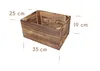 A wooden storage box with dimensions indicated by text overlays. Náhled obrázku produktu