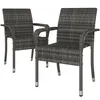 Yaheetech 2er Set Rattan Gartenstühle, stapelbar, Produktbild-Vorschau 1