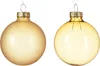 Weihnachtskugeln Glas 6cm x 6 Stück - Hellgold transparent Produktbild-Vorschau 1