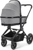A studio shot of a gray and black baby stroller. Produktbild-Vorschau
