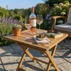 Akazienholz Gartenklapptisch Beistelltisch 46 cm Produktbild-Vorschau 11
