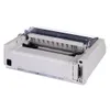 A front-side view of a gray and black dot matrix printer against a white background. Voir les images du produit