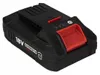 A black and red power tool battery pack is shown from a slightly elevated angle against a white background. Produktbild-Vorschau