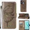 Infinix Hot 20 Play Hülle, Schmetterling Prägung Flip Leder Produktbild-Vorschau 1