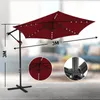 Fiqops Parasol Rouge LED Solar Ø300cm Parasol de jardin Voir les images du produit 2