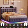 Lit double ProximaX 160 x 200 cm, velours gris, avec Voir les images du produit 5