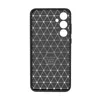 A black phone case with a geometric pattern and cutouts for the camera. Produktbild-Vorschau
