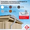 INEFA 4m Dachrinnen Set Kunststoff NW125 Braun Komplettset Produktbild-Vorschau 8