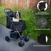 Skládací kočárek pro psy | do 15 kg | 4 kola: 2x otočná o Náhled obrázku produktu 2