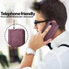 A man is using a phone with a flip case, demonstrating its telephone-friendly feature. Produktbild-Vorschau