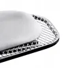 A close-up view of a white foam pad resting on a silver metal mesh. Produktbild-Vorschau