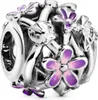 Pandora Garden Charm 798772C02 Purple Daisy Sterling Silber Produktbild-Vorschau 1