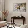 Italienischer Leinwand Leinwandbild - Deer in the Cold Produktbild-Vorschau 4