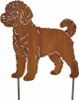 Edelrost Labradoodle - Rost Deko Hund Rostfigur Gartendeko Produktbild-Vorschau 1