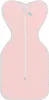 A pink baby swaddle sack with gray and white striped trim. Anteprima dell’immagine prodotto