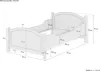 Seniorenbett extra hoch 120x200 Massivholz Kiefer Holzbett Produktbild-Vorschau 4