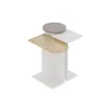 DECORTIE Bouche Table d'appoint moderne Blanc Chêne Moka Voir les images du produit 3