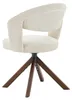 Lot de 2 chaises pivotantes rétro, en velours côtelé blanc Voir les images du produit 15
