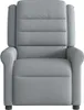 A front view of a light gray fabric recliner. Náhľad obrázku produktu