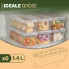 Contenitori Viwares da 1,4 L in set da 6 - ermetici e Anteprima dell’immagine prodotto 2
