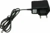 A black power adapter with a coiled cord and a European plug is shown against a white background. Produktbild-Vorschau