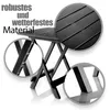 A small, foldable table with close-up views highlighting its material and construction. Produktbild-Vorschau