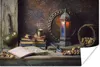 MuchoWow® Poster Buch - Stilleben - Walnuss - Laterne - Produktbild-Vorschau 1